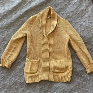 Mustard Yellow J Crew Cardigan